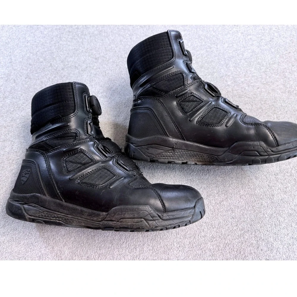 Blauer Clash 6 BOA Tactical Boots‎ Mens Size 10 Black Leather Police Duty Shoes